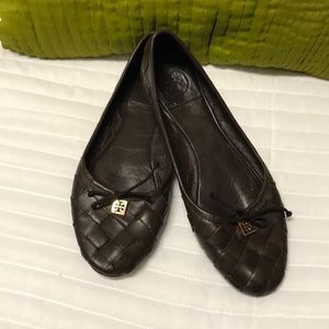 Tory Burch dark brown flats